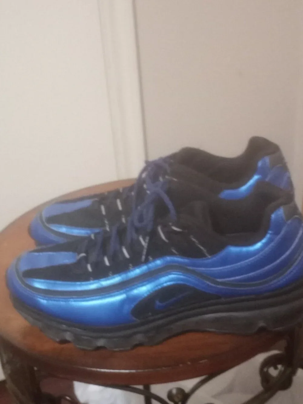 Nike Air Max 24-7 97 Penny Foamposite Spark 397252-014 Size 9 Blue BlackR
